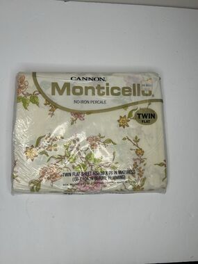 Vintage Cannon Monticello Twin Flat Sheet